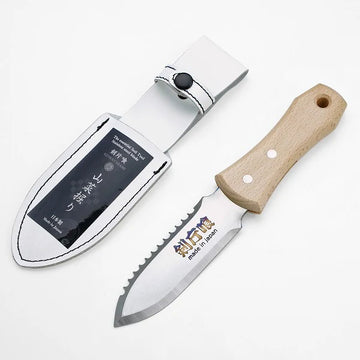 HORI HORI smaller Japanese Stainless Steel + Leather Case