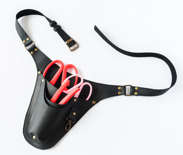 Leather Tool Belt for Florist or Gardener (Black)