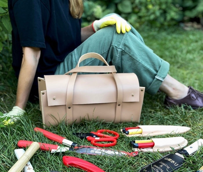 Tote Leather Carrying Tool Bag for garden tools