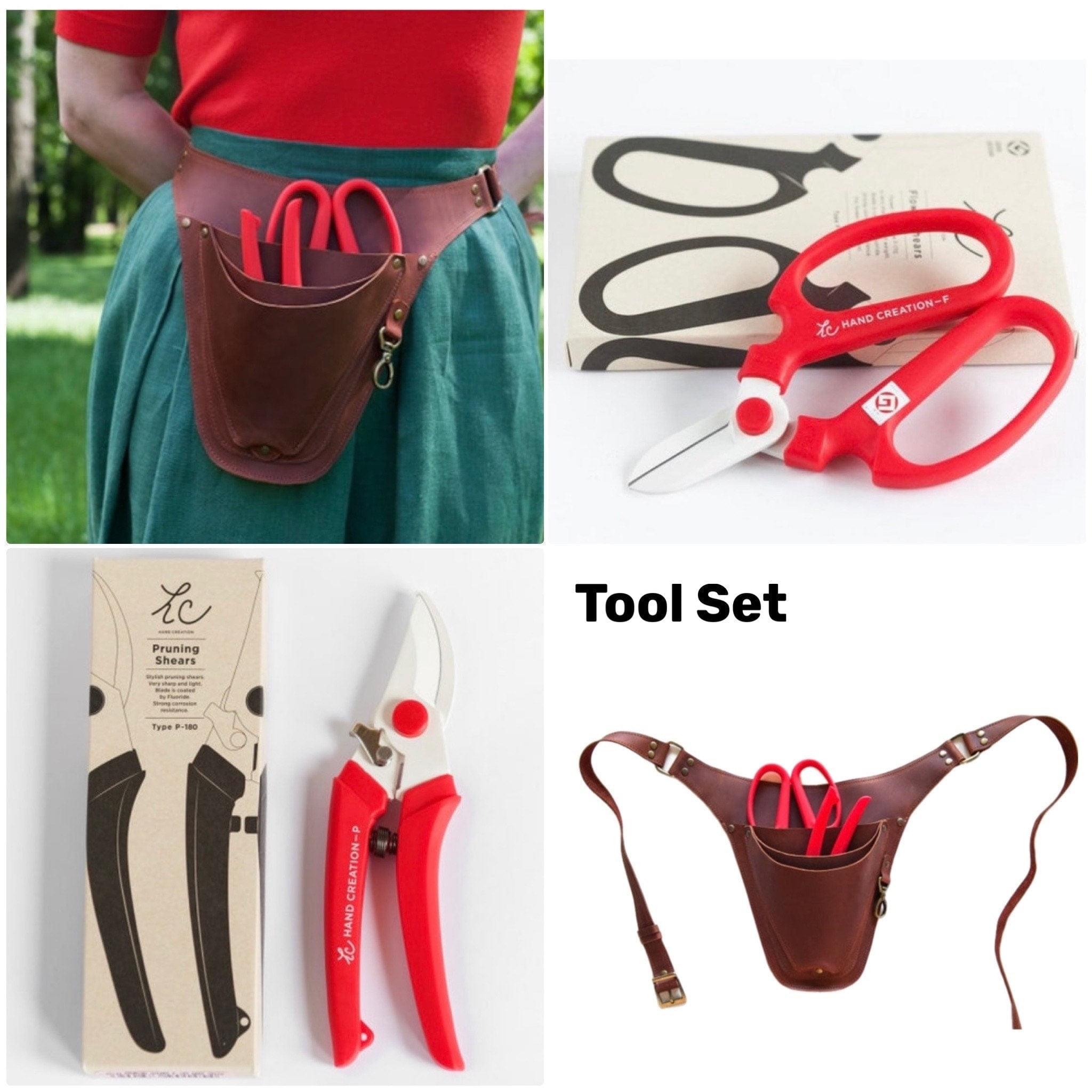 Florist/Gardener Tool Kit (Brown pouch/Red tools)