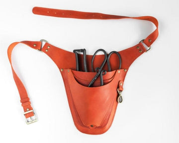 Leather Handcrafted Tool Belt (Orange)
